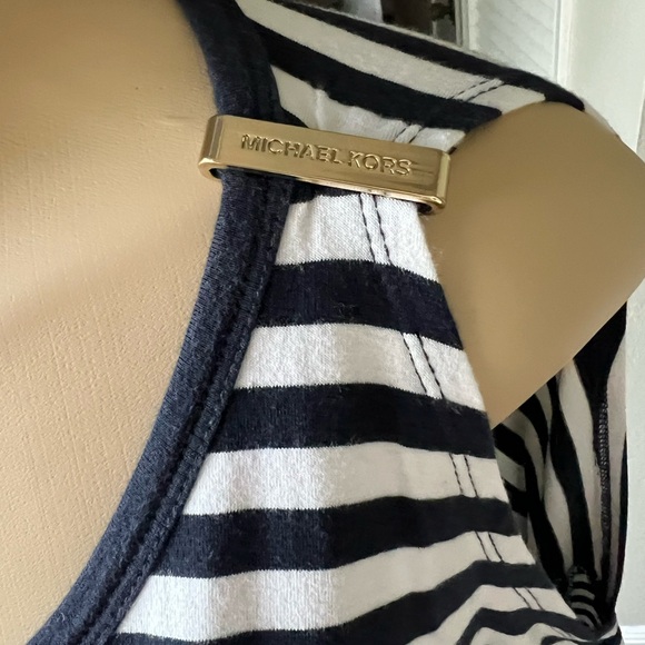 Michael Kors Navy and White Striped Tank Top - Picture 2 of 10